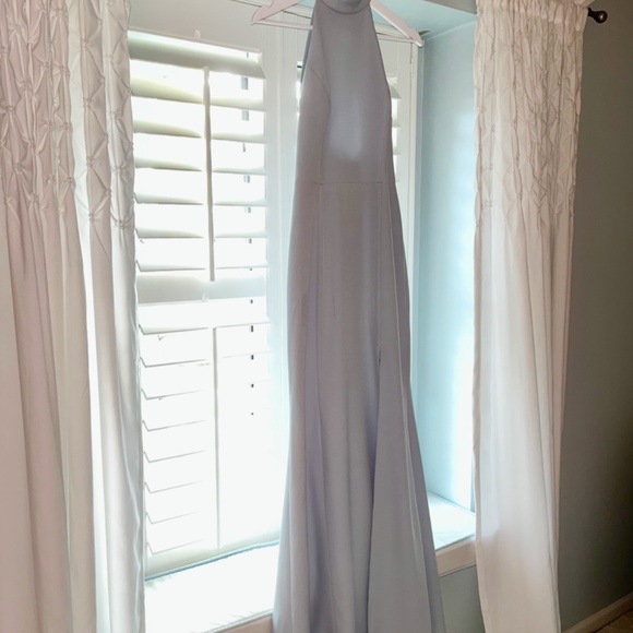 Light Blue Halter Long Dress - Picture 8 of 10